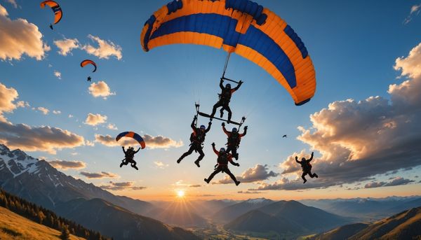 Expériences de saut en parachute : adrénaline et paysages époustouflants